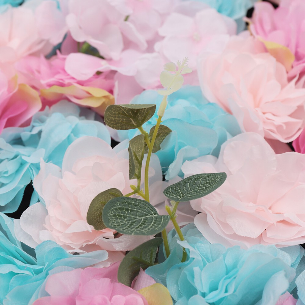 12x Artificial Flower Wall Panels Wall Hydrangea Rose Wedding Backdrop Decor