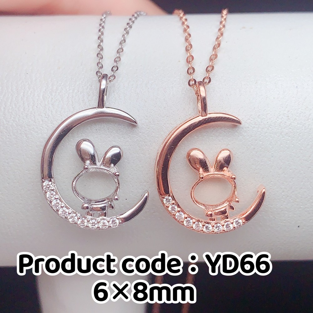 Silver 925 pendant empty setting, DIY blank setting YD66