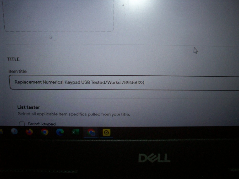 Replacement USB Numerical Keypad Portable, The Sharper Image, Tested working