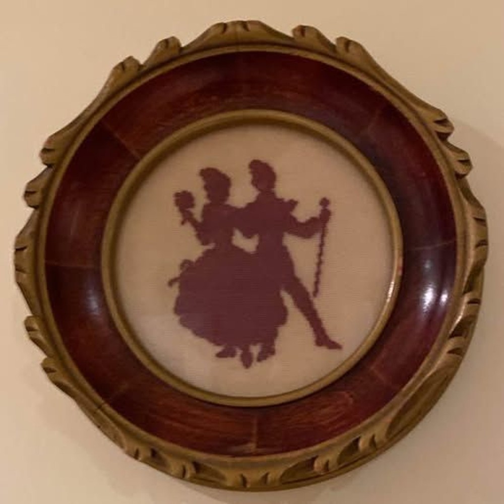 Courtship Embroidered Wall Decor Vintage