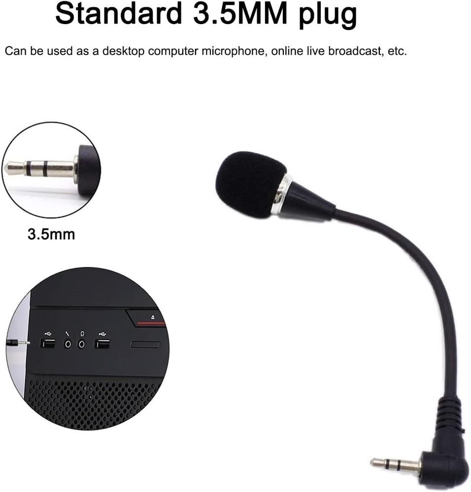 Mini Microphone Mini Notebook Mic 3.5 mm Socket Notebook Microphone, Compatible