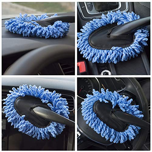 (3 Pack) Microfiber Car Duster Exterior Scratch Free, Extendable Medium Blue