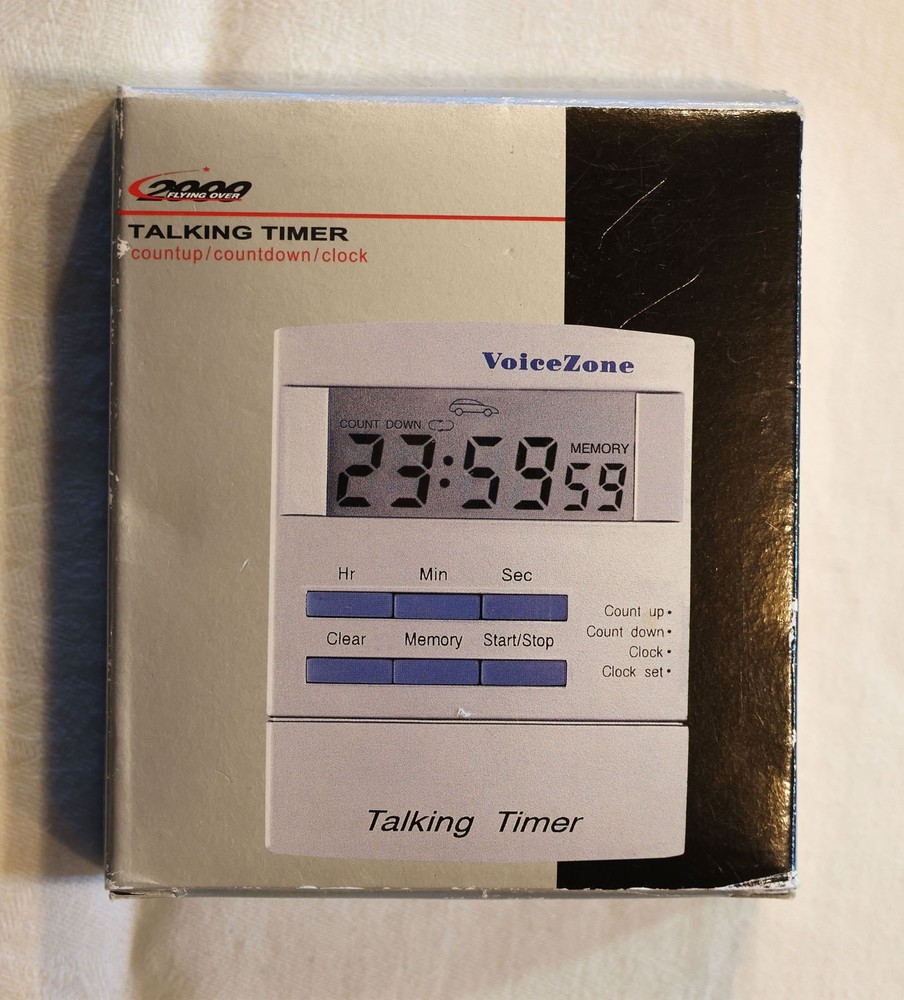 VoiceZone TALKING TIMER- Featuring countup and countdown timer and talking clock
