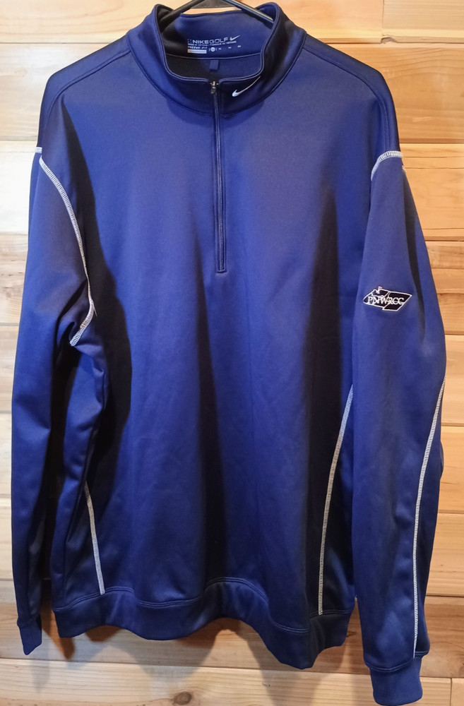 Nikegolf  XL Jacket, Lightweight, Navy Blue, Half zipper Pullover, Therma Fit