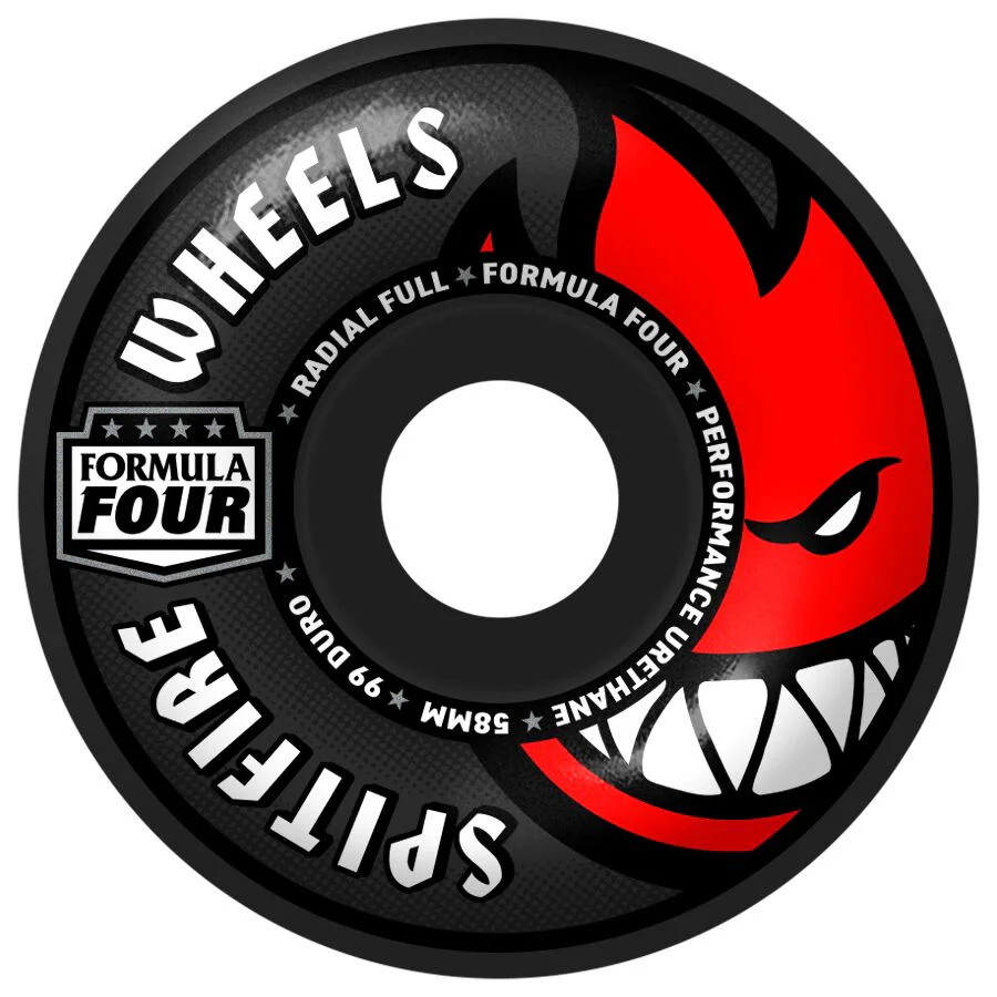 SPITFIRE FORMULA FOUR RADIAL FULL BLACK 58MM 99D