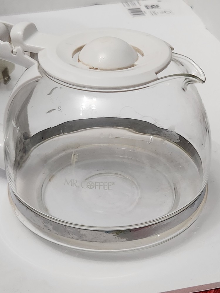 Mr. Coffee 4 Cup Mini Coffee Maker White Compact Tested Working