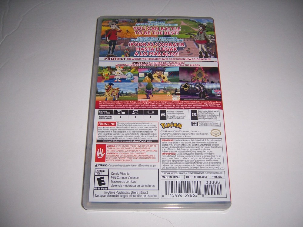 Original Box Case Replacement Nintendo Switch for Pokemon Shield