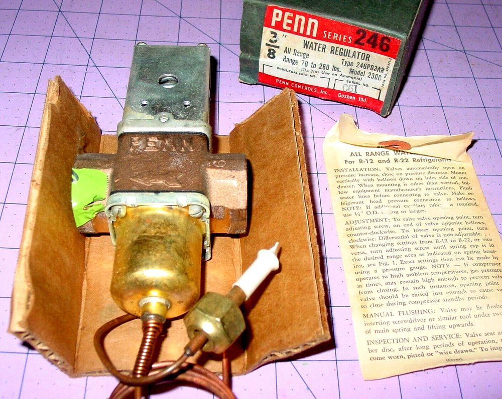 Penn Water Regulating Valve Series 246 P03AR Model 2300 C61 Vintage USA NOS
