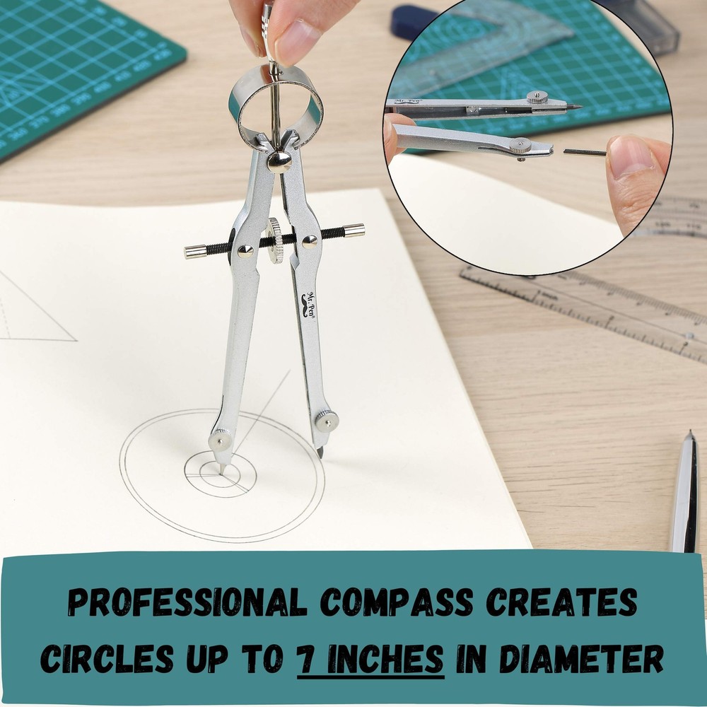 Mr. Pen- Protractor and Compass Set, Protractor,...