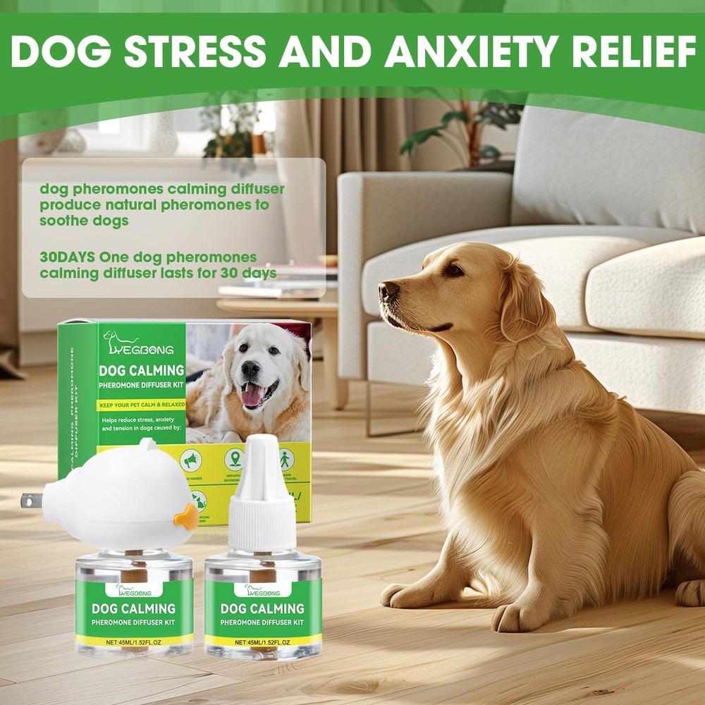 Dog Calming Diffuser Pheromone Dog Peeing Diffuser, 1 Plug in+ 1 Pack 45ml Tr...