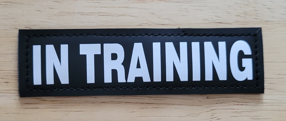 "In Training" Hook And Loop Adhesive Patch for Dog Harness