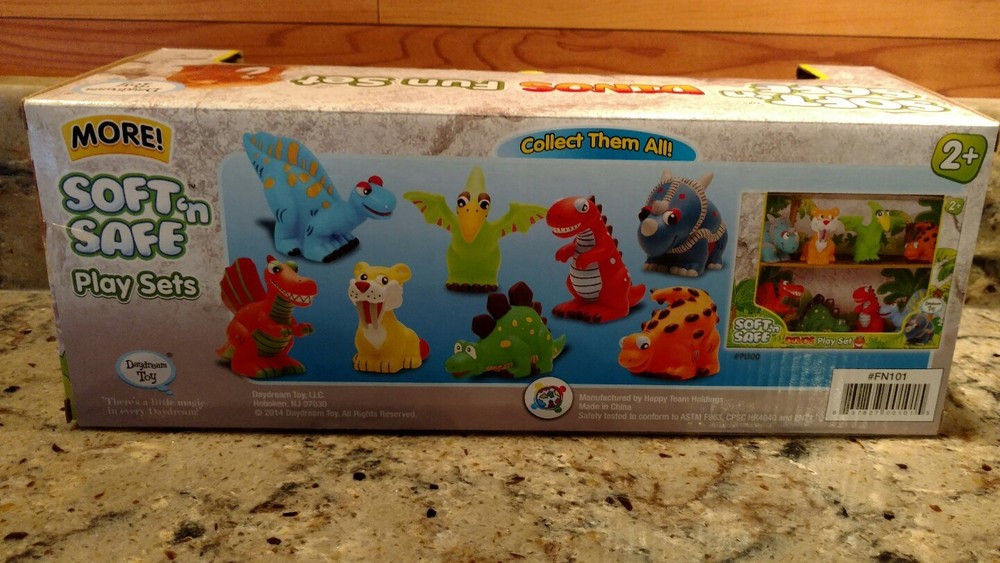 NIB SOFT'N SAFE DINO FUN SET