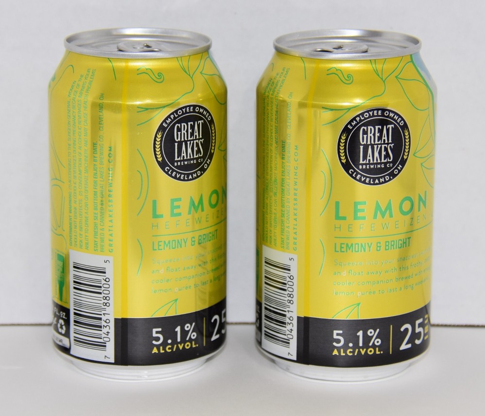 Great Lakes - Lemon Hefeweizen - One Empty 12oz. Beer Can - Cleveland