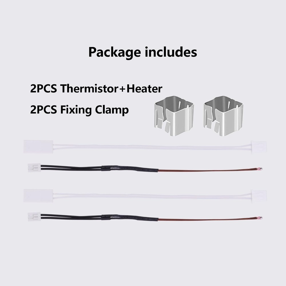 2 Pack Ceramic Heater and Thermistor for X1, 3D Printer Accessories 24V 48W C...