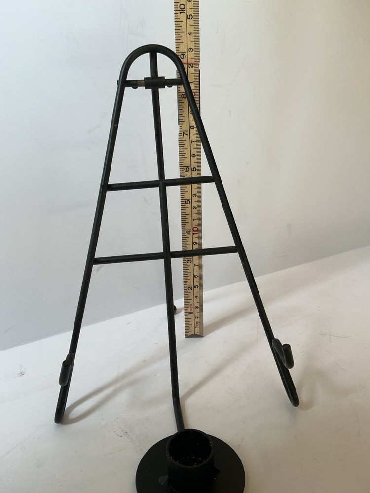 Black Metal Plate Display Easel Stand Adjustable Folding Art Dish Frame Holder