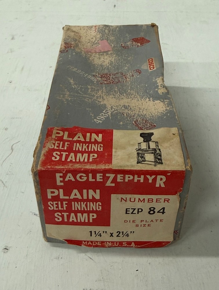 Vintage Cosco Eagle Zephyr No. 84 Plain Self-Inking Stamp