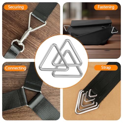 1 inch Metal Triangle Rings, Solid Welded Stainless Steel Triangle Loop
