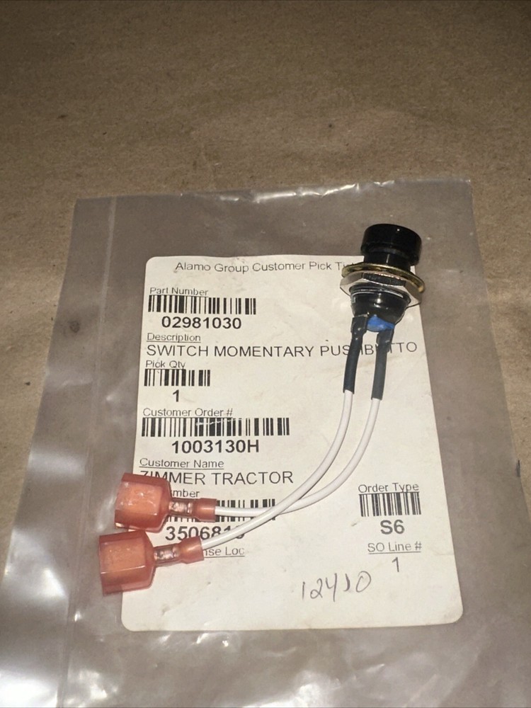 Alamo Axtreme Momentary Push Button Switch 02981030 OEM