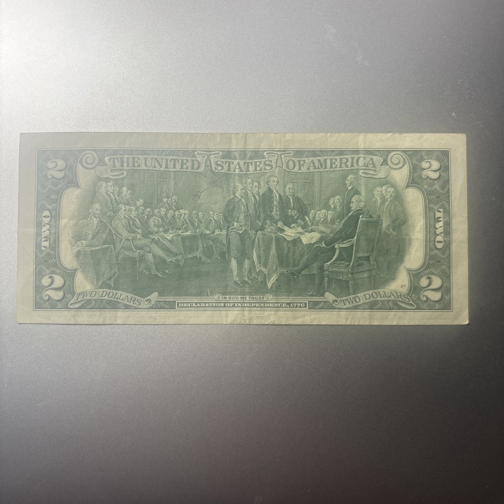Miscut Misaligned Error 1976 $2 Two Dollar Bill