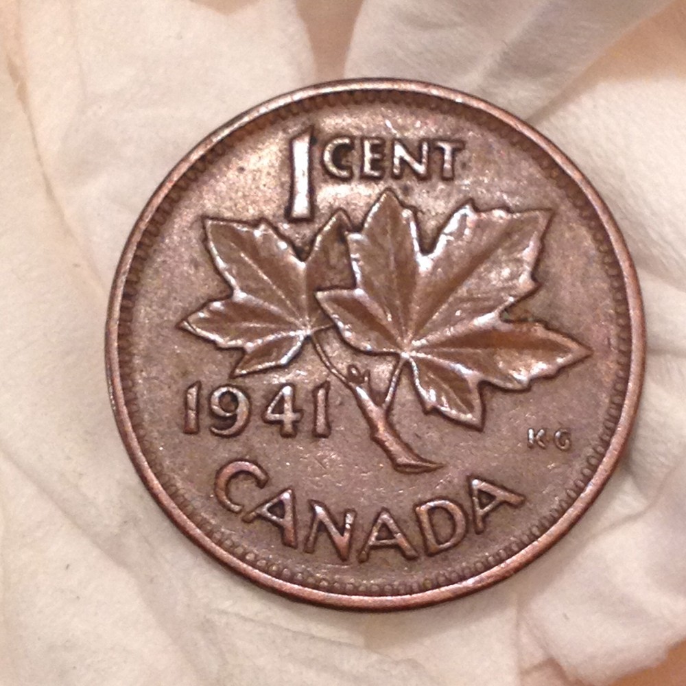 1941 Canada Copper Cent - circulated