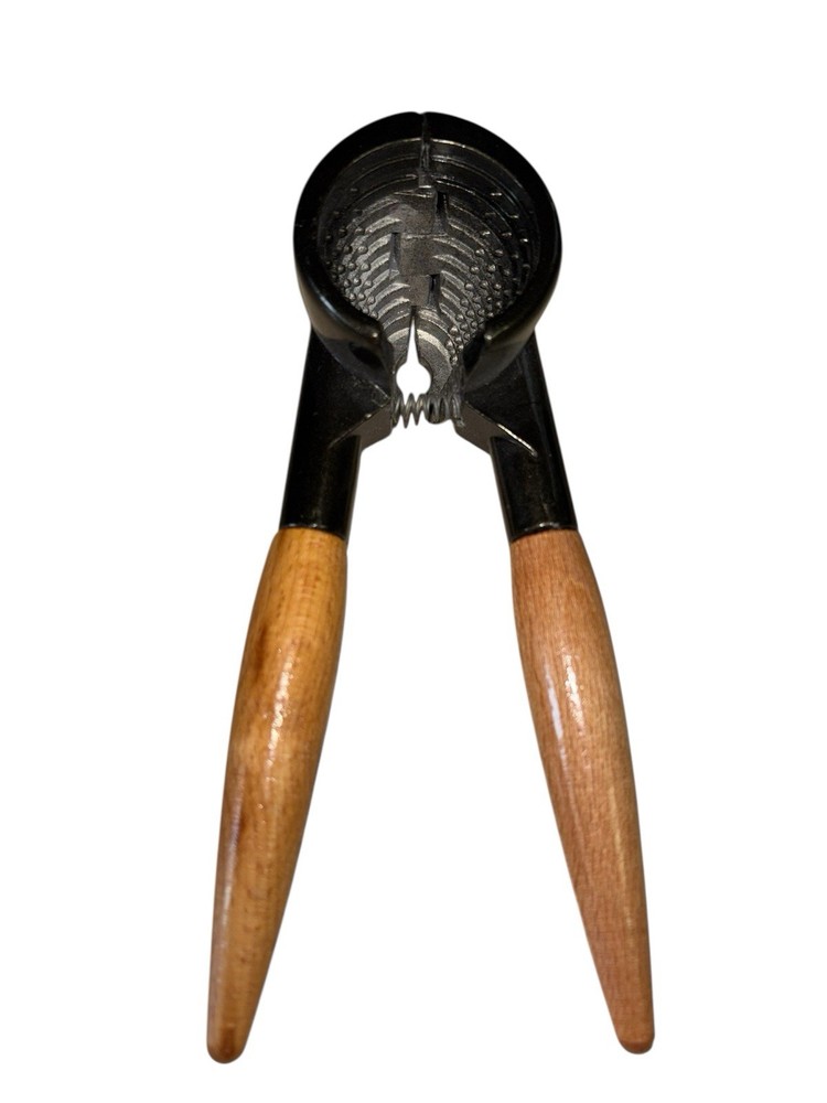 Walnut Cracker Nut Shell Cracker Tool 5” Light Wooden Handle Stainless Steel