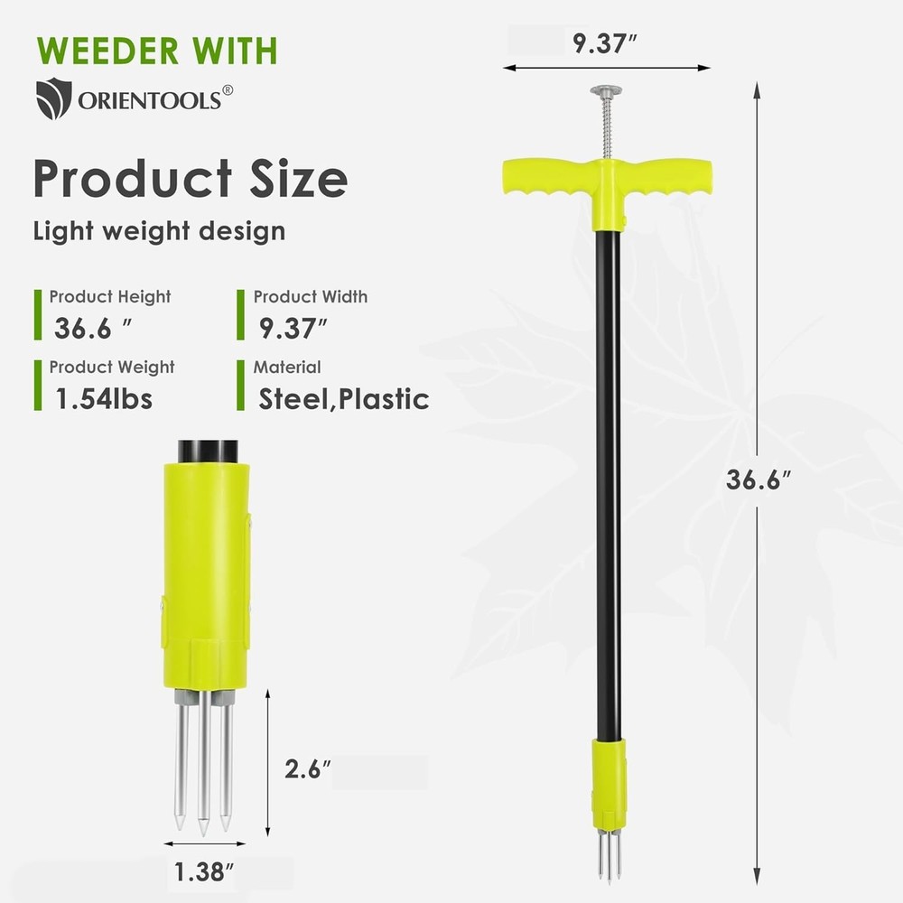 3 Claws Weed Puller Tool, Stand Up Weed Puller with Long Ergonomic Handle, We...
