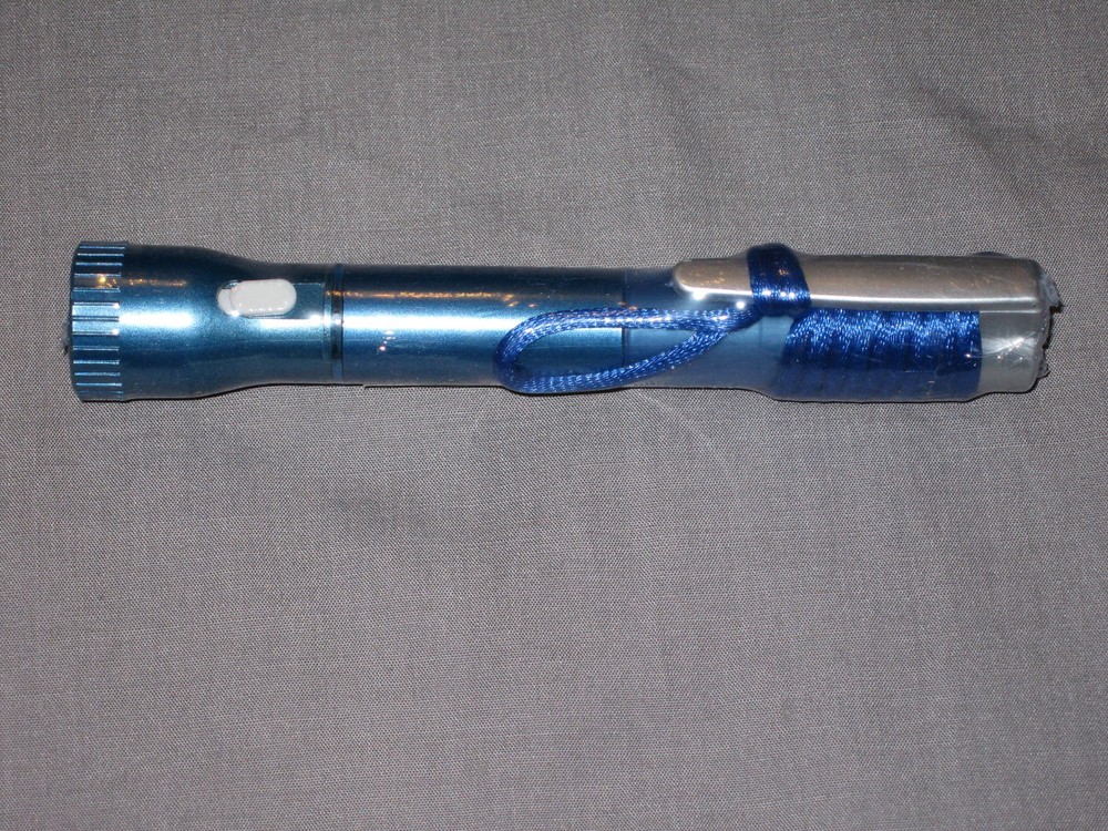 Blue Flashlight Pen Notebook Blank Paper Lists Write NEW!