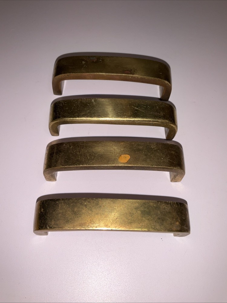 Vintage Lot Of 3 3-1/4"  Pull  Brass Handle