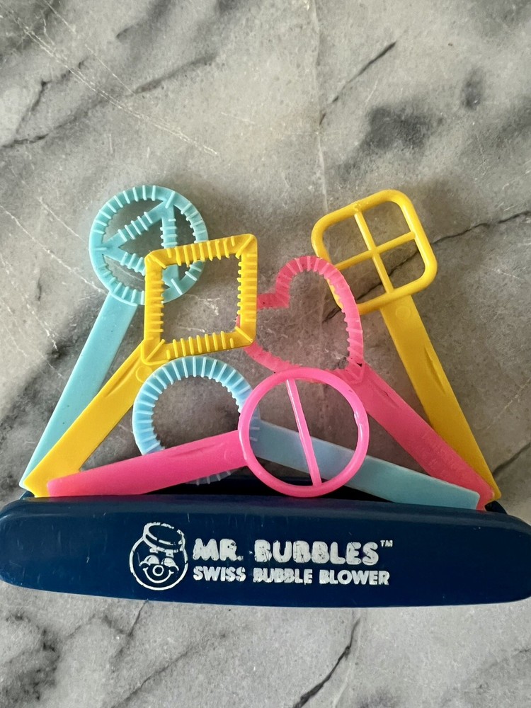 Mr Bubbles Swiss Bubble Blower - 6 different shaped wands