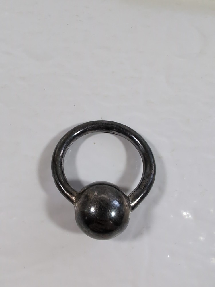 Vintage R&B Rattle Ring Teething Silver Plated?