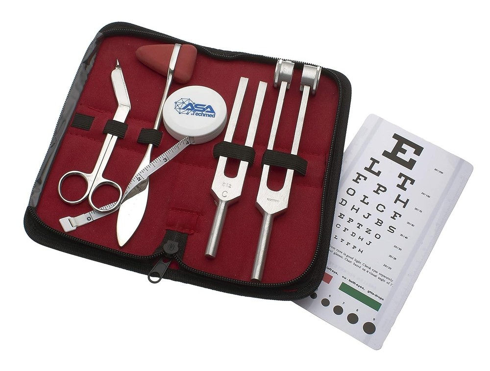 Essential 6-Piece Patient Assessment Kit - Includes Taylor Hammer & Eye Chart