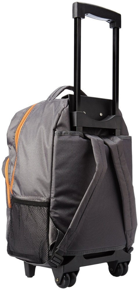 Rockland Double Handle Rolling Backpack, Charcoal, 17" One Size, CHARCOAL