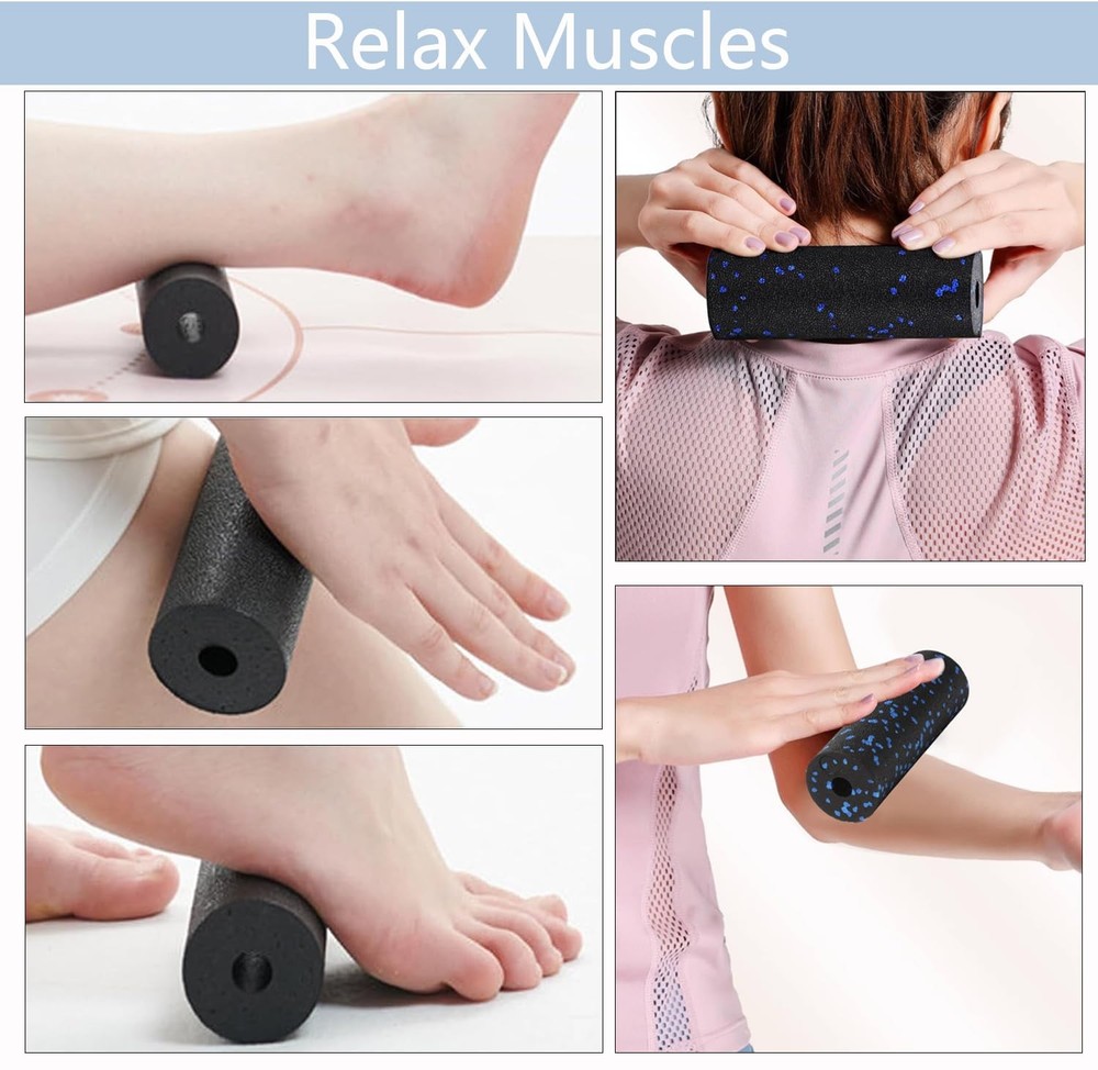 Extra Mini Foam Roller - High Density Massage Roller, Mini, Blue