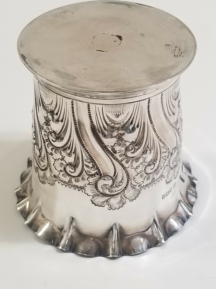 ENGLISH STERLING SILVER WINE COASTER 1920'S