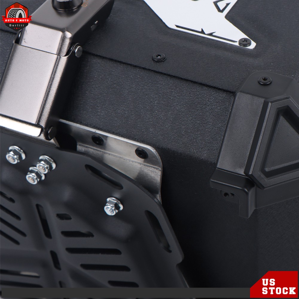 Motorcycle Top Case Tail Box with Backrest and Mounting Plate Waterproof 45L