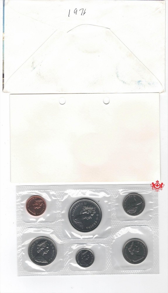 1976 Canada Proof Like Set - Double Date Dollar -