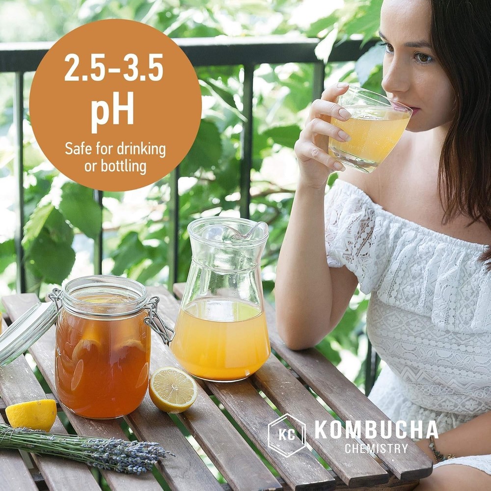 Kombucha pH Strips Kit 0-6 pH Range Accurate 100pcs for Fermentation