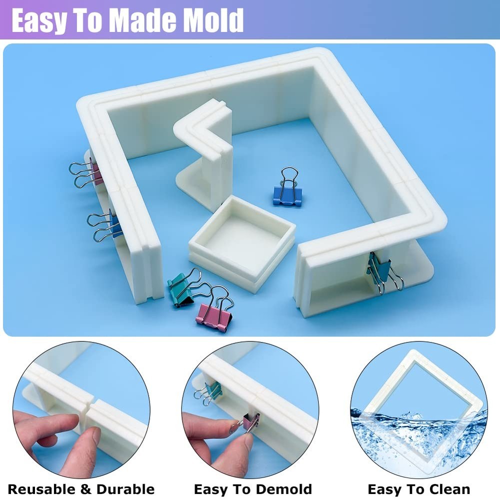 2-Pack Adjustable Mold-Housing for Silicone Molds - Rubber Mold Making Kit, H...