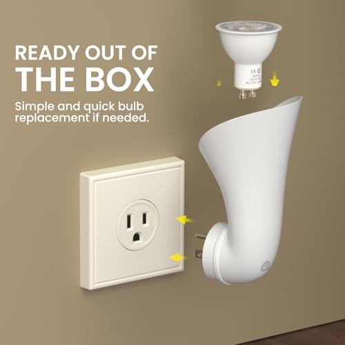 Touch Control GU10 Plug In Spotlight Uplights Indoor, 360° Rotatable LED Night