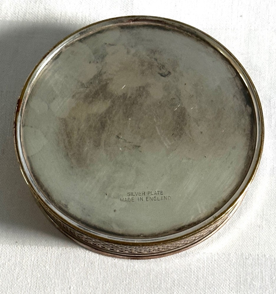 Silver Plated English Wine Bottle Coaster
