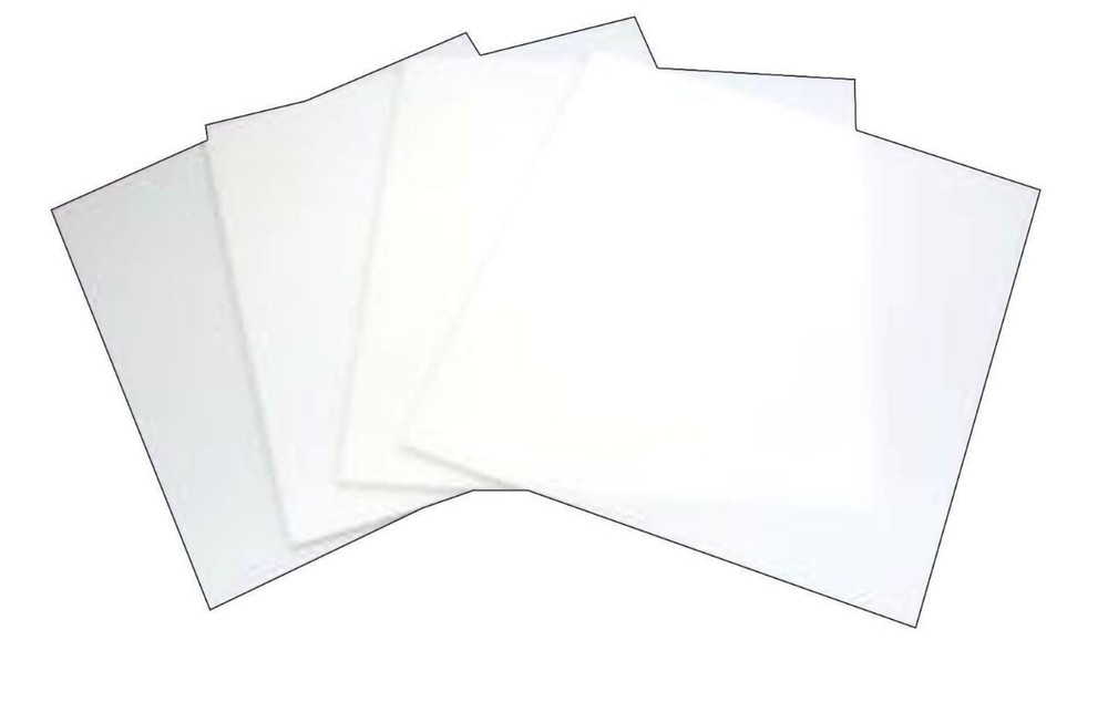 System 96 6" White Glass Squares - 4 Pack