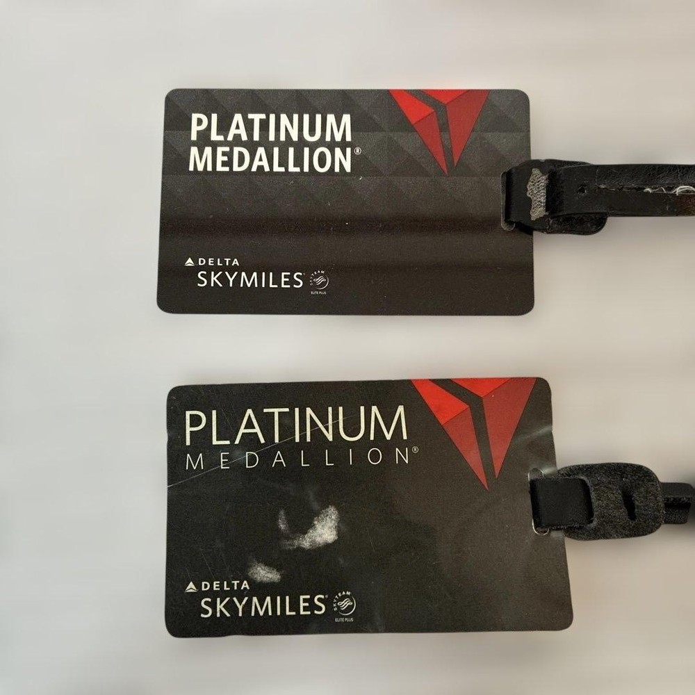 2 Delta Platinum Medallion Luggage Tags