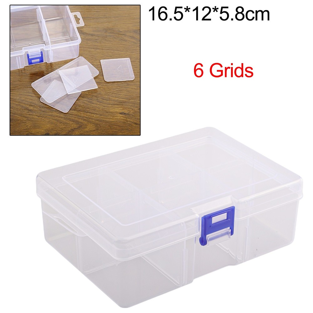 Compact Screw Holder Case with Adjustable 6 Compartments for Plastic Box