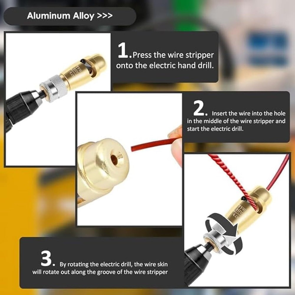 Wire Stripper for Drill Wire Stripping and Twisting Tool Upgrade Electrical