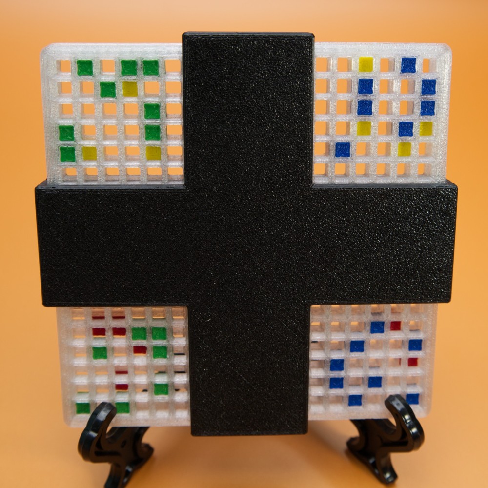 Chander's Quartet Jumbo 6x15 Translucent – Large Advanced Interlocking Puzzle