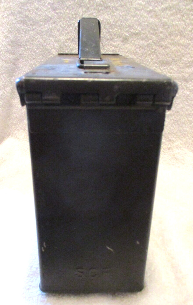 Army Green EMPTY Ammo Box~EMPTY METAL BOX~10.75" x 3.75" x 7.0"
