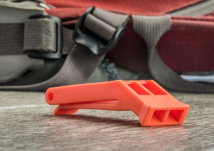 (3) Plastic Floating Whistle Orange Boat Emergency Survival Clip-on