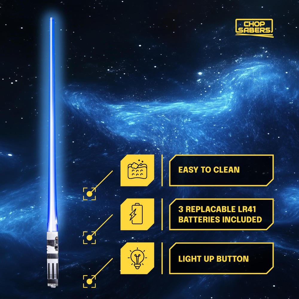 Lightsaber Led Light Up Chopsticks (2 Pair, Red & Blue)