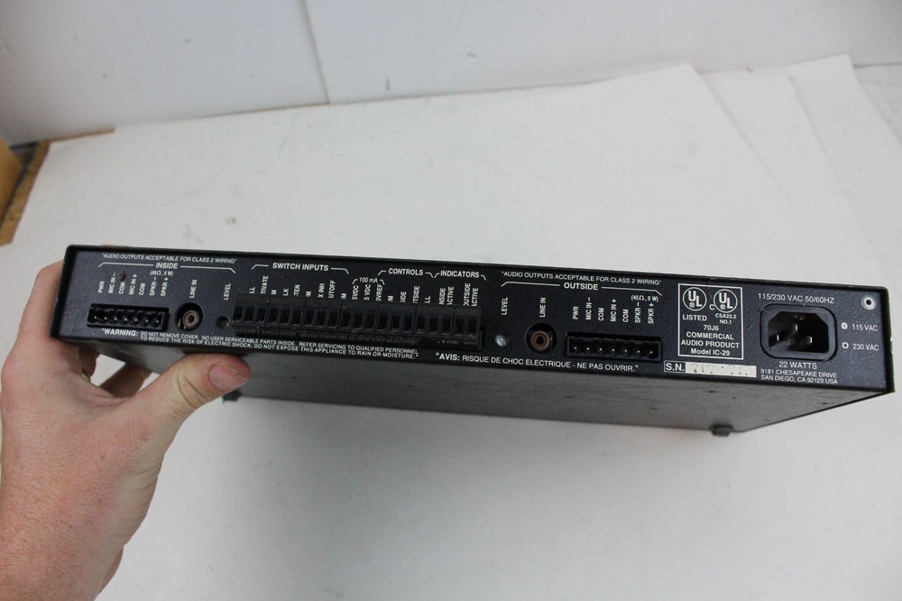 Communications Company Inc IC-29 DUAL CHANNEL UNIVERSAL INTERCOM AMPLIFIER