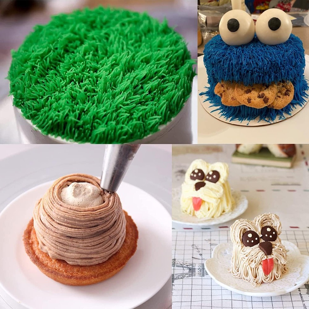 Grass, Hair & Fur Icing Tips Set - Elevate Your Cake Decorating Game